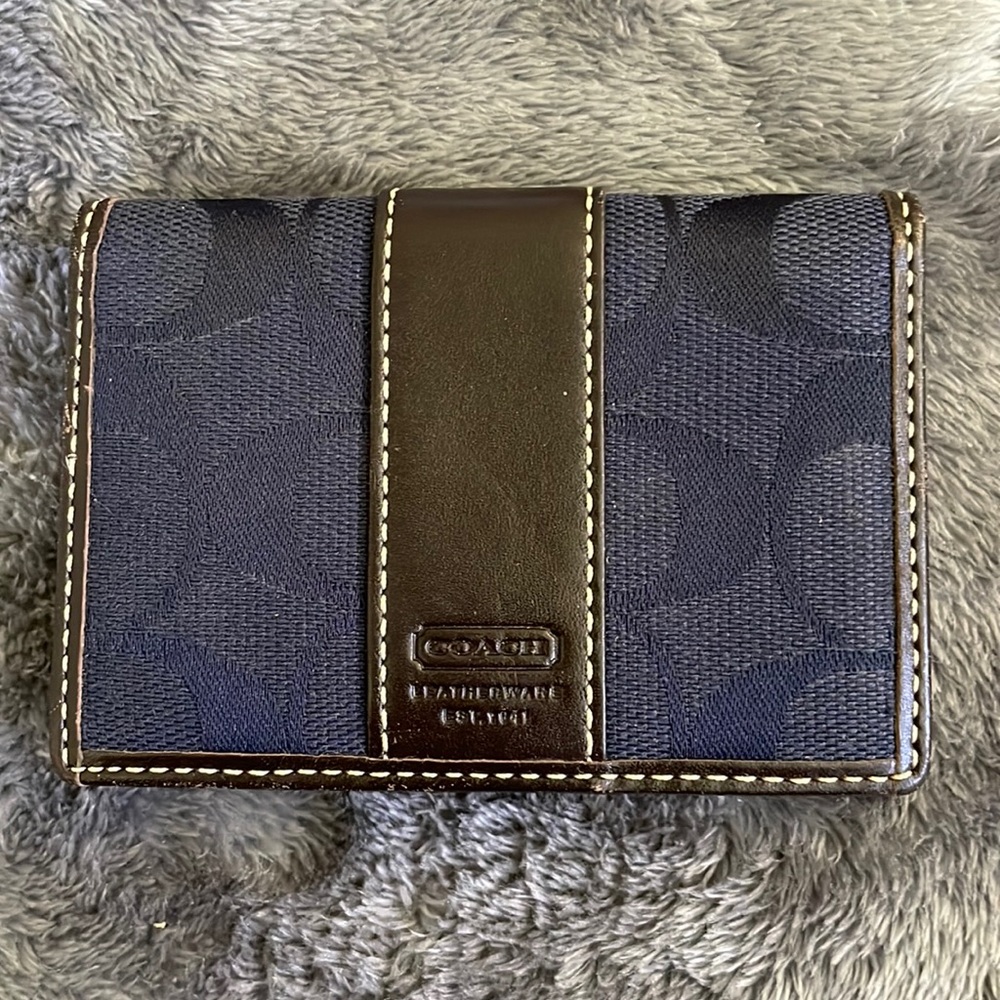 Navy blue coach wallet